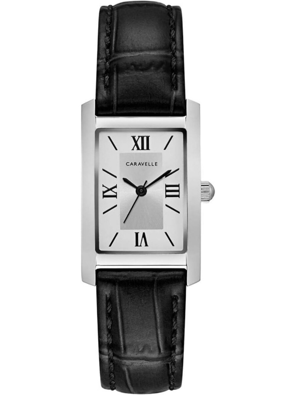 Elegant Ladies' Dress Watch - 3-Hand Quartz, Rectangle Case, Roman Numerals
